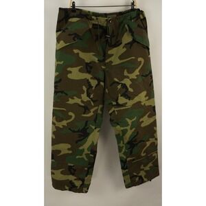 US Military Issue GoreTex Woodland Forest Camo Men's Large Regular Brown Green